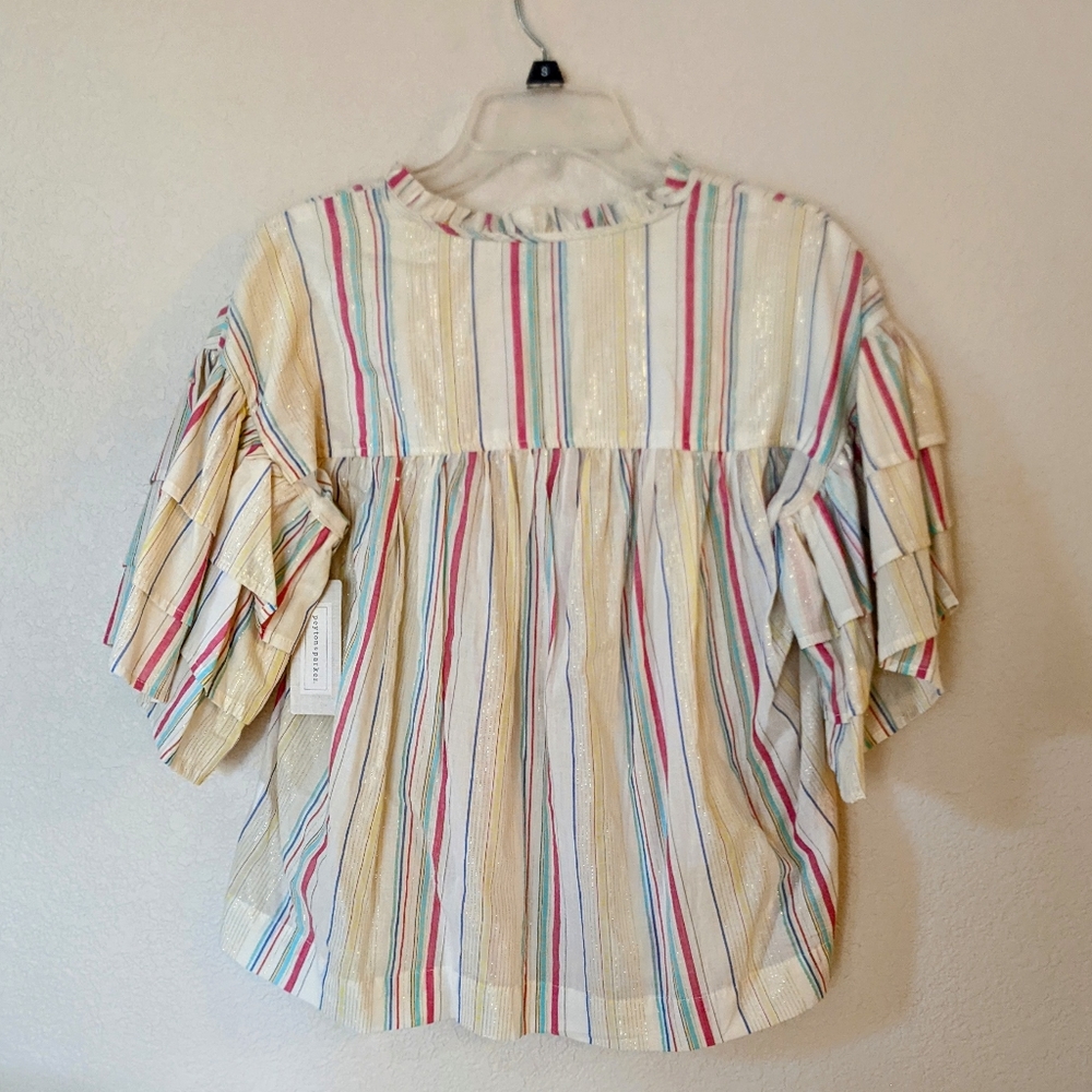 NEW Blouse Peyton & Parker Ruffle Sleeve Blouse Top sz. M NWT - Picture 7 of 7